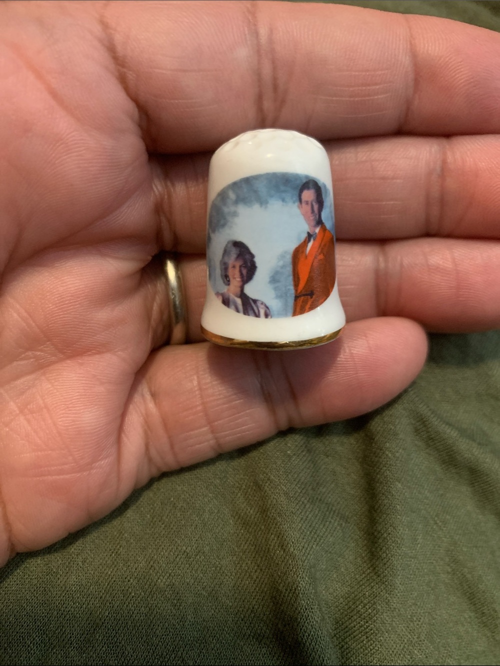 Vintage Thimble with Princess Diana & Princess Charles